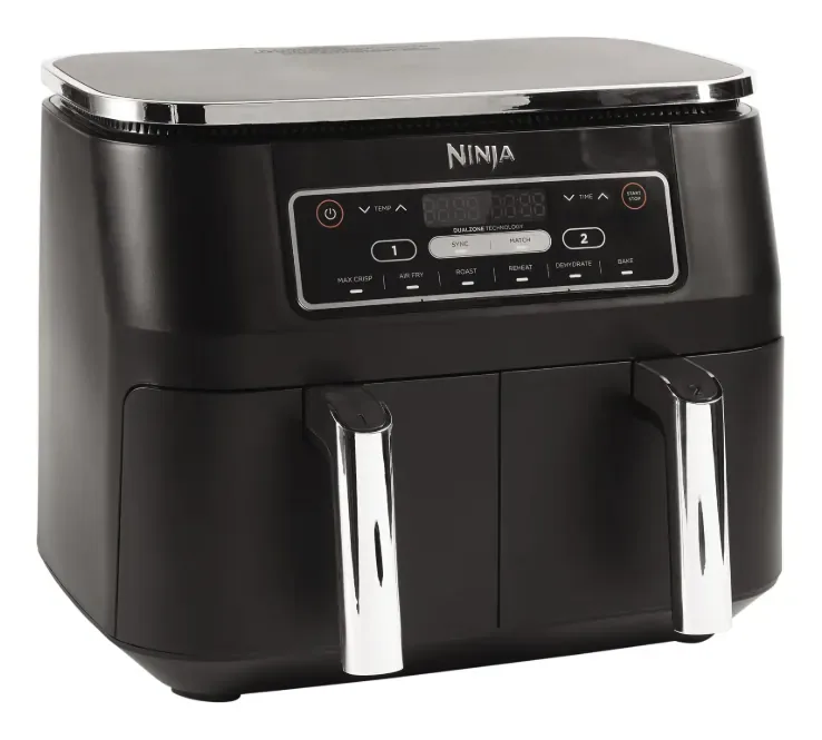 Friteuza cu aer cald Ninja Foodi DualZone AF300EU, cu două sertare